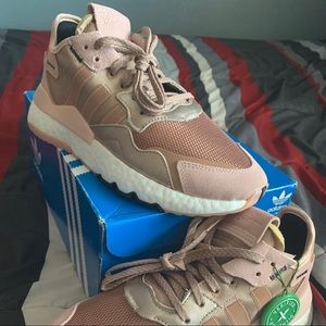 Rose Gold Adidas Nite Joggers Size 8
